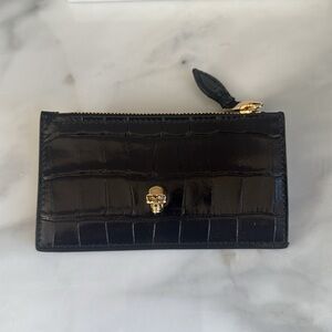 Alexander McQueen Skull Zipped Cardholder AUTHENTIC